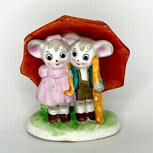 Vintage Lefton Trademark Exclusive Mice Mouse Love Couple Collectible Figurine